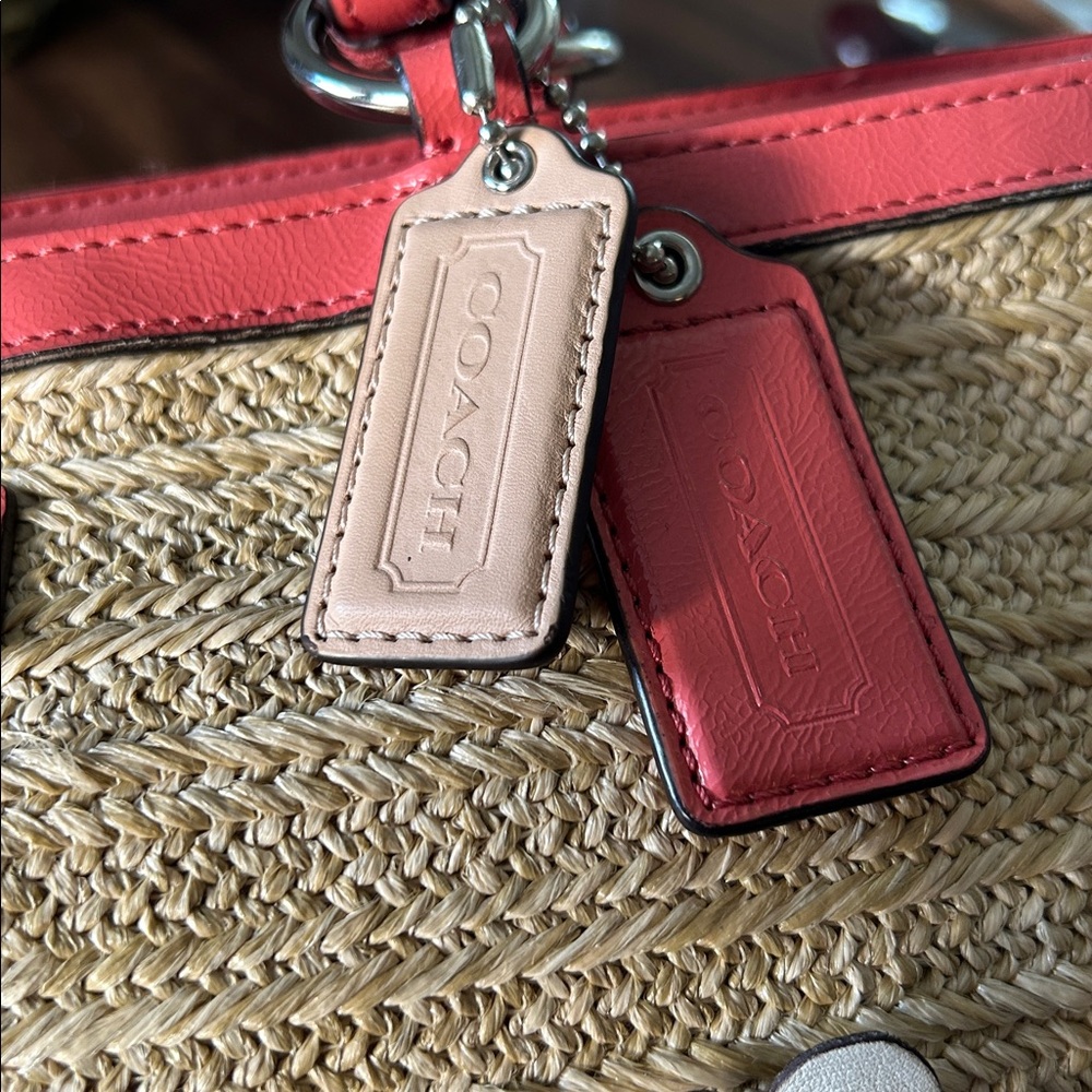 Coach Straw Purse - Picture 5 of 8